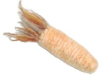 Catnip Toy - Maisey - Kitty Cat Corn Organic Catnip Hand Knit Felted Wool Cat Toy - No polyfil, Pure Herb Stuffing