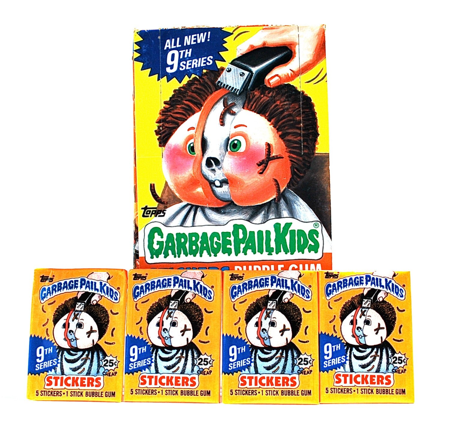 4 Garbage Pail Kids Sticker Packs 9th Series