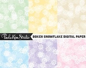 60% OFF SALE Digital Paper Pack Christmas Bokeh Printable Scrapbooking Papers Snowflake Backgrounds Il_170x135