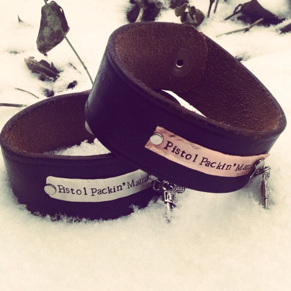 Hand stamped pistol packin mama genuine by SoBeautifullyBroken