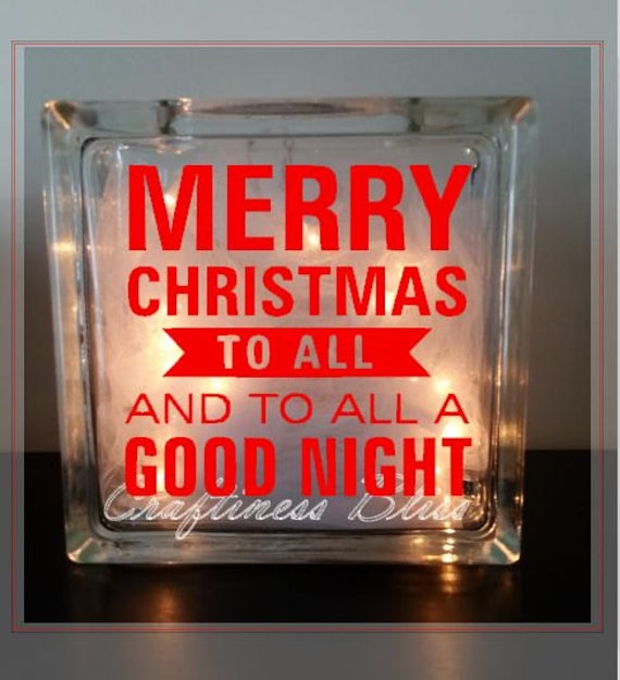 Merry Christmas Holiday quote night light Custom 7.75&quot; x 7.75&quot; Lighted