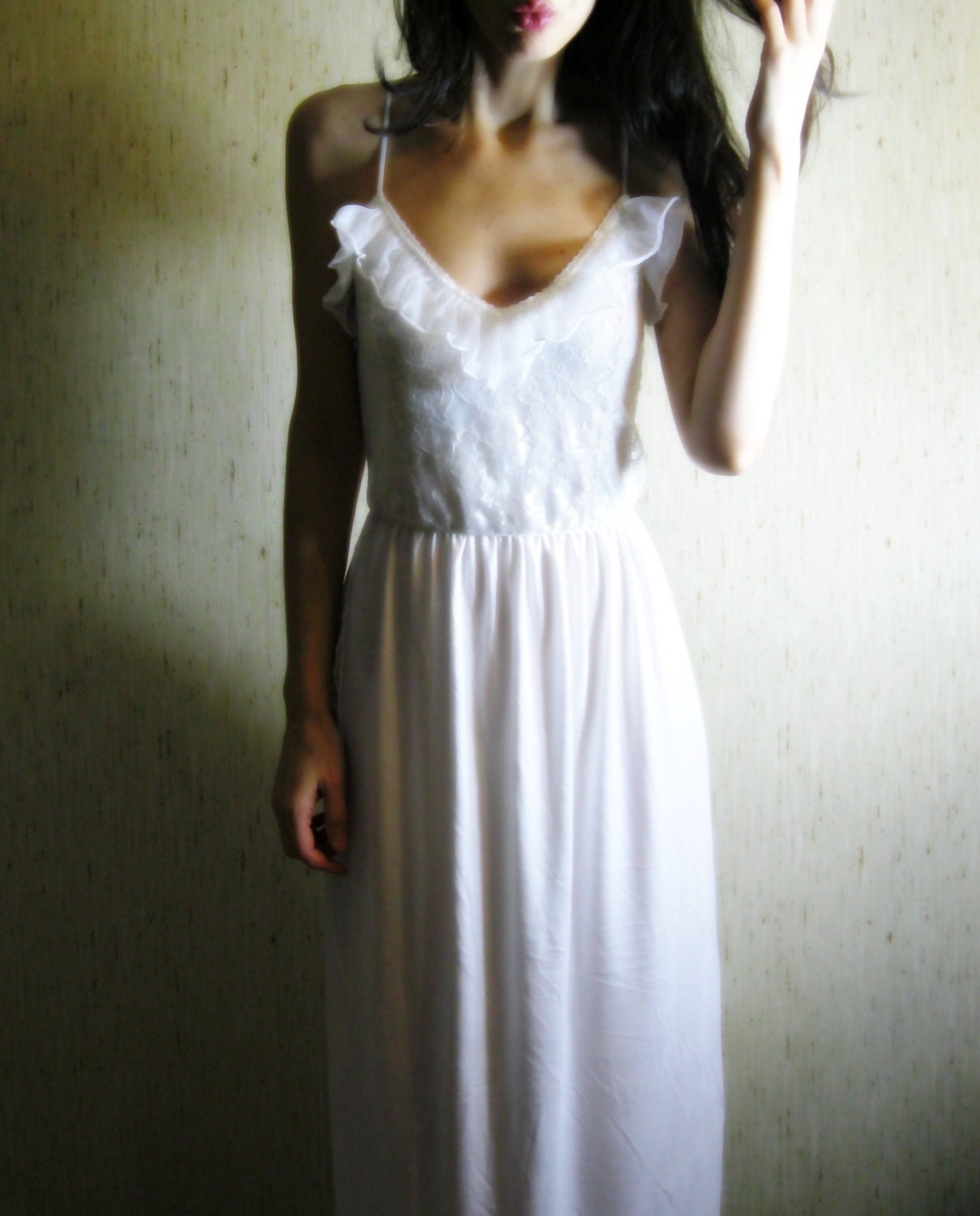 annabel lee vintage 50s revived gorgeous white ruffle