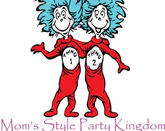 Thing 1 & 2 iron-on transfer