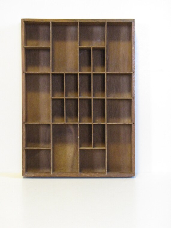 Vintage Wooden Curio Box / Shadow Box / Wall Display