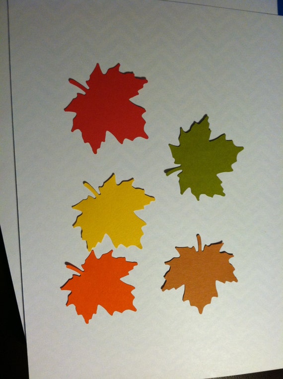 300 FALL COLORS Maple leaf paper punch red by aseyeseeitlal