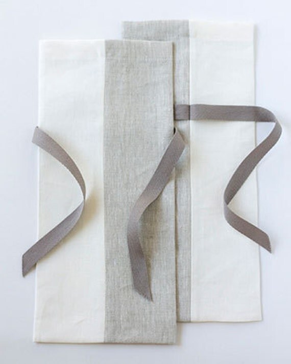 Linen Gift Bag Set of 3 by STUDIOPATRO on Etsy