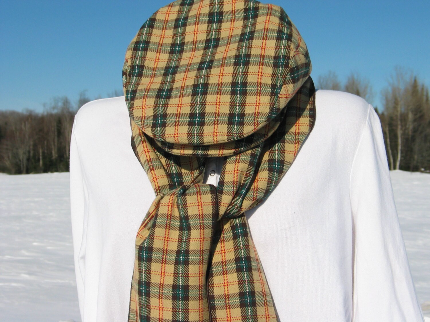Saskatchewan Tartan Flat Cap and Scarf Set Saskatchewan