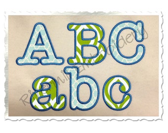 Typewriter Applique Machine Embroidery Font Monogram Alphabet - 4 Sizes