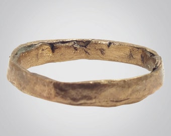 Authentic Ancient Viking wedding Ring Band C.866-1067A.D. Size 9 1/4 (20.4mm)(BRR385)