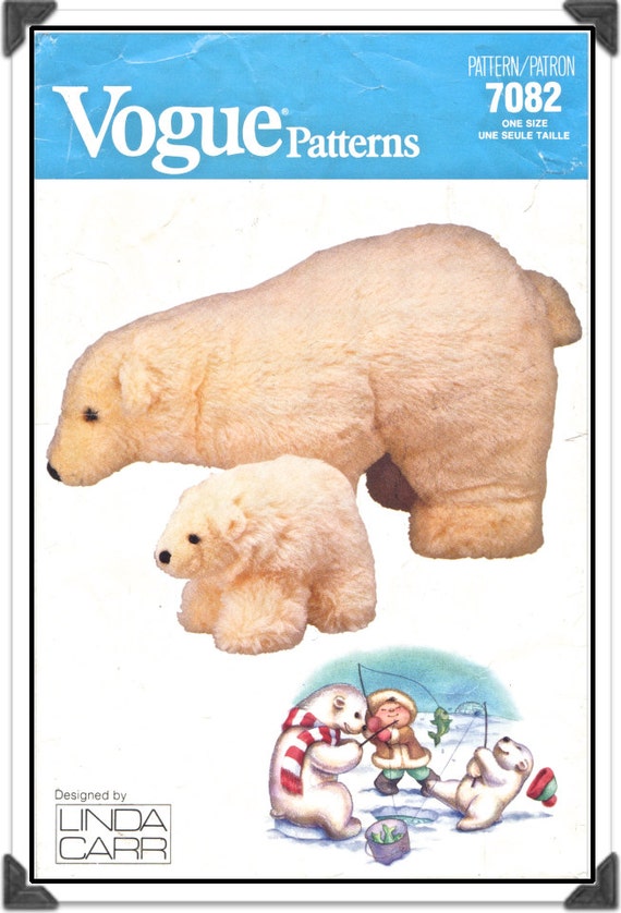 vintage stuffed polar bear