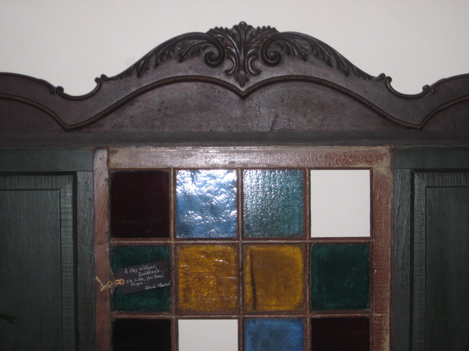 Stained Glass Queen Headboard Backboard