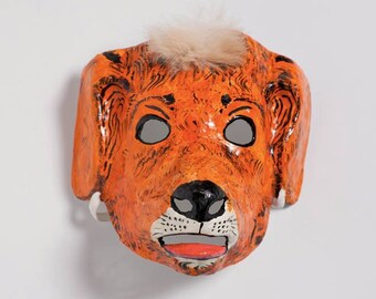 Paper mache dog mask