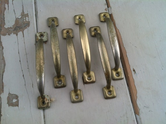 heavy brass drawer pulls handles black gold