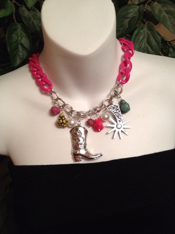 pink western necklace