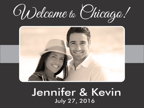 100 4" x 3" Welcome Bag/Box Labels - Your Photo in Sepia, Black & White or Full Color. Il_570xn