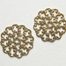 Round Filigree, Raw Brass Filigree, Scalloped Edge, Filigree Connector, Brass Stamping, 26mm - 4 pcs. (r124)