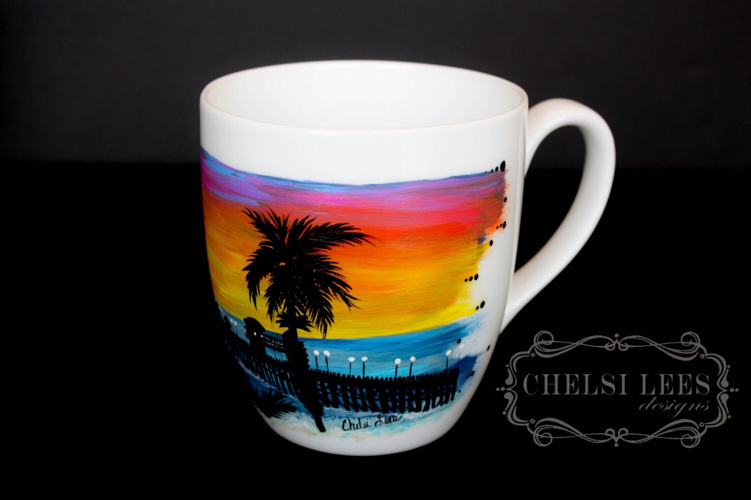 oceanside pier california coffee mug hand painted quantity oceanside pier california coffee mug hand painted quantity