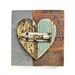 the state of my heart love art with architectural salvage locked heart ORIGINAL by Elizabeth Rosen