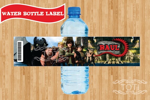 How to Train Your Dragon Water Bottle Label Digital File