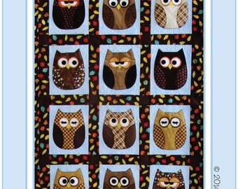 Quilt Pattern Baby Quilt Pattern Owl Quilt Look Whos Sleeping in my Bed Applique Patchwork