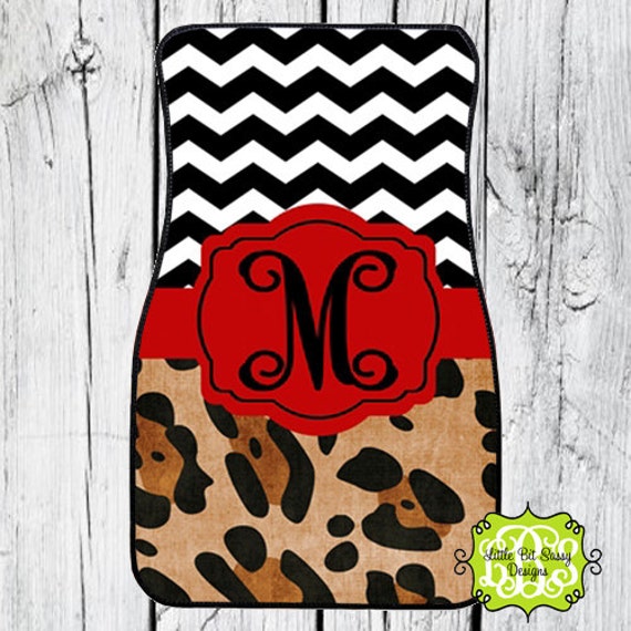 Car Mats Animal Print Personalized Monogrammed by LittleBitSassy