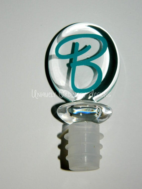 Monogrammed Wine Stopper Bottle Stopper by UniquelyOrdinarycndr
