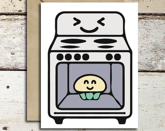 Bun in the Oven instant download/printable greeting card for baby shower, pregnancy, expecting mothers