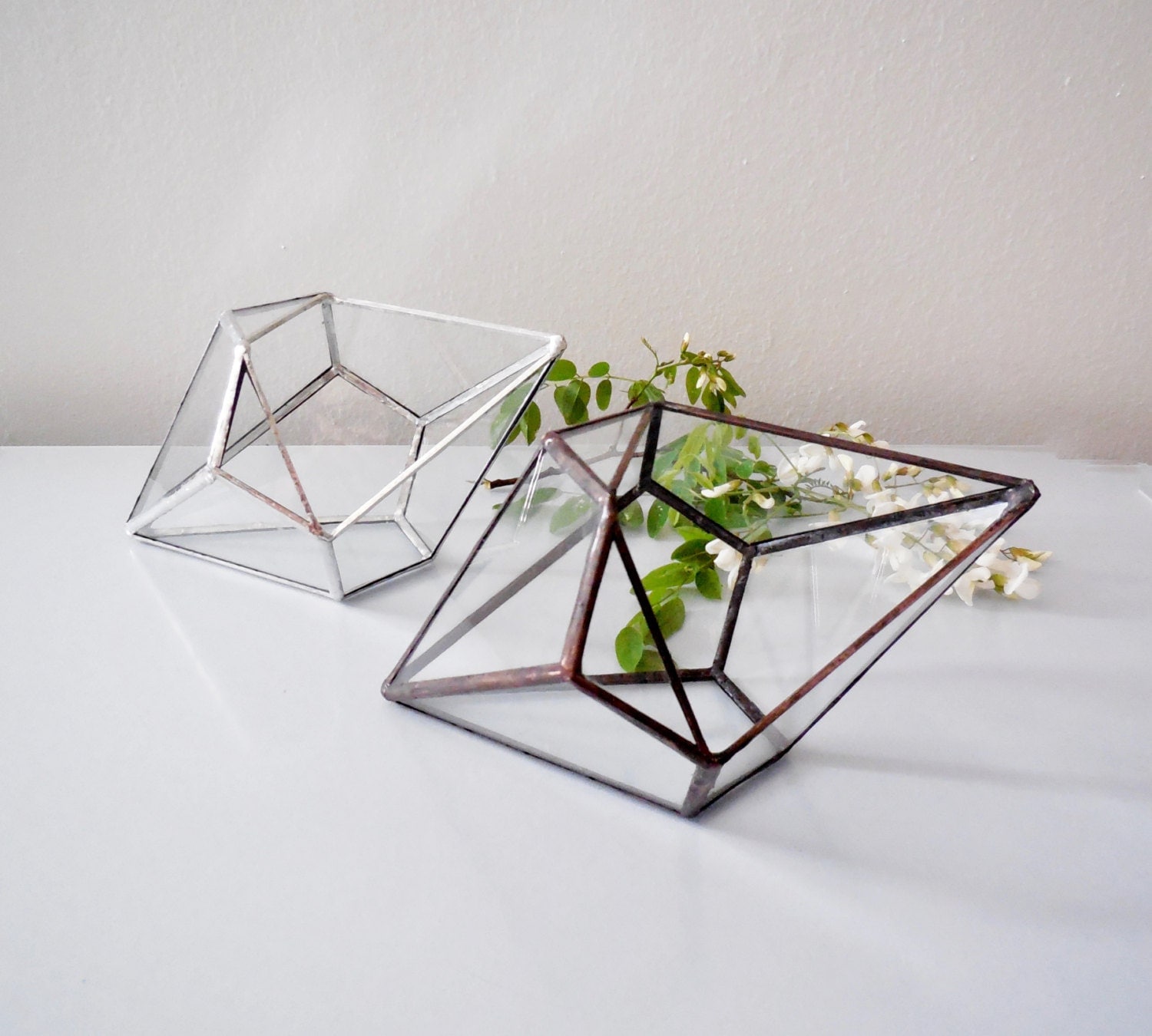 Terrarium Glass Terrarium Geometric Shape Plant Holder.