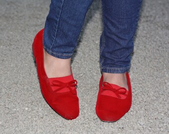 velvet christmas flats