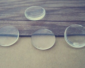 10pcs Round Crystal clear glass magnifying cabochons 18mm