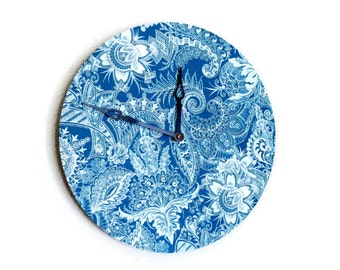 Wall Clock, Home and Living, Bohemian Wall Clock, Teal Clock, Decor & Housewares, Home Decor, Unique Gift