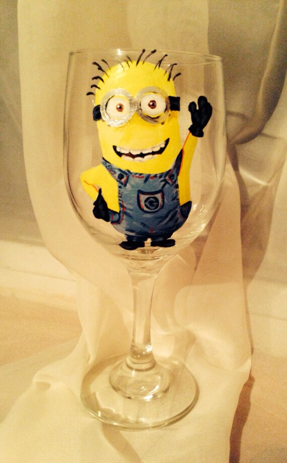 Minion wine glass