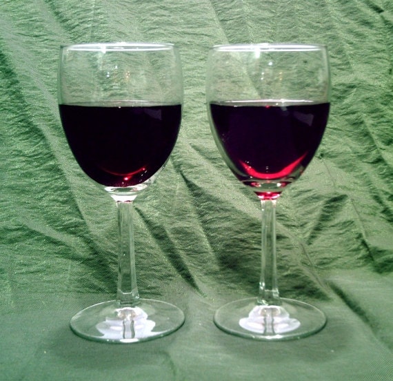 Items similar to Fake Pair of Red Wine Glasses Faux Food Display Photo