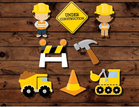 Construction cupcake toppers construction by