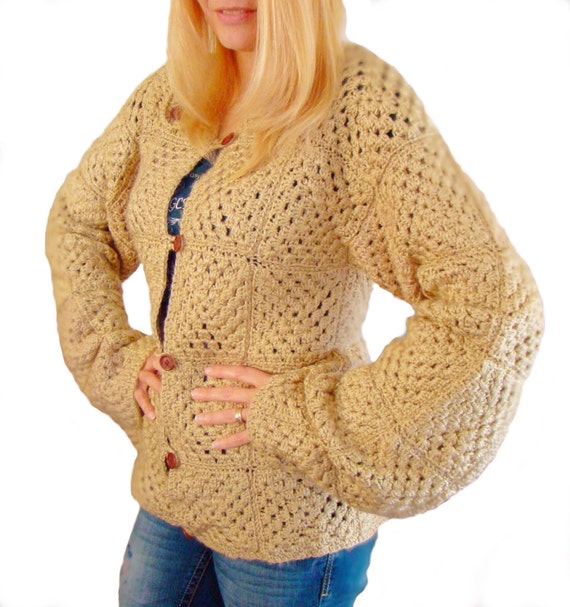 one square pattern granny color crochet granny crochet crochet cardigan, Jacket, jacket, square Square Granny