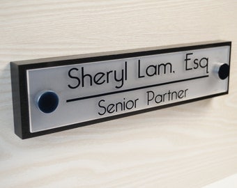 Office Door Name Plate Personalized Office Decor Wood Door Sign ...