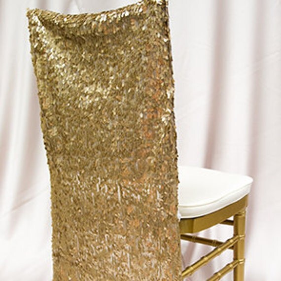GOLD Matte Sequins/Payette Chiavari Covers Chair Covers for