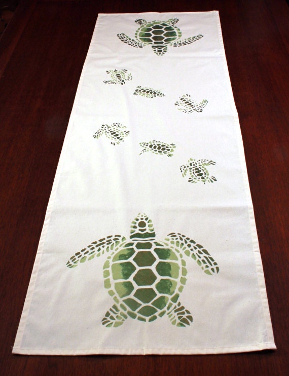 Green Sea Turtle Table Runner