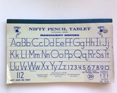 Vintage Paper School Tablet by NIFTY Company 1950s Pencil Book
