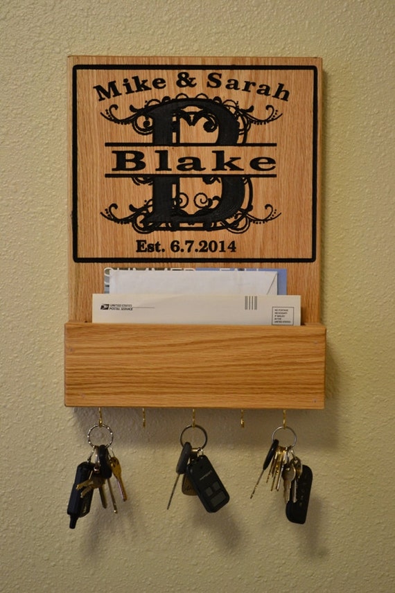 mail and key holder for wall