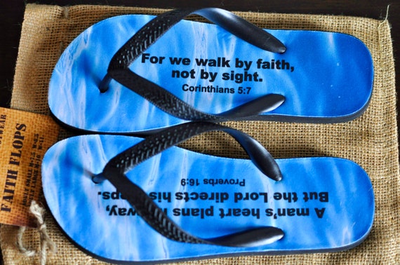 Flip Flops With Inspirational Quotes From The Bible, FAITH FLOPS