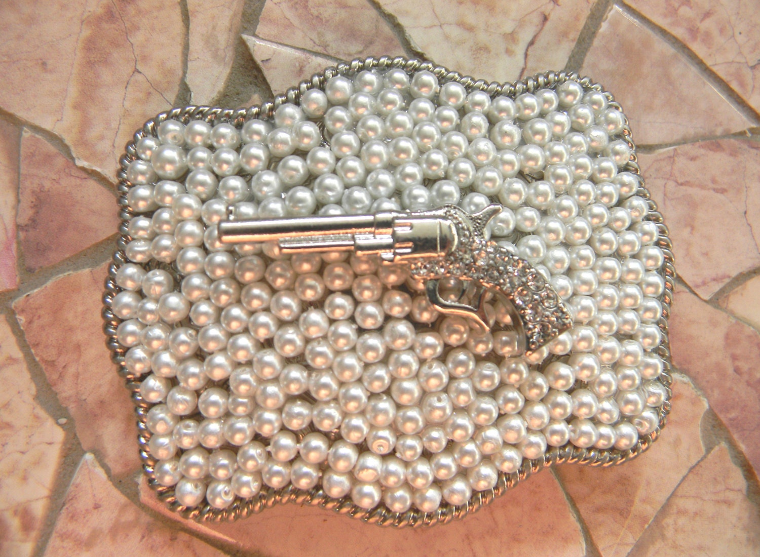 Silver Gun Belt Buckle Gun Belt Buckle Pistol by StepOriginals