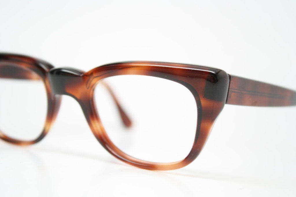 1960s Mens Glasses Vintage 1960's Eyeglasses woodgrain