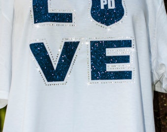 i love police t shirt