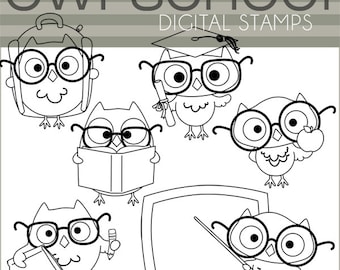 School Clip Art School Owls -Personal and Commercial- Owls ...
