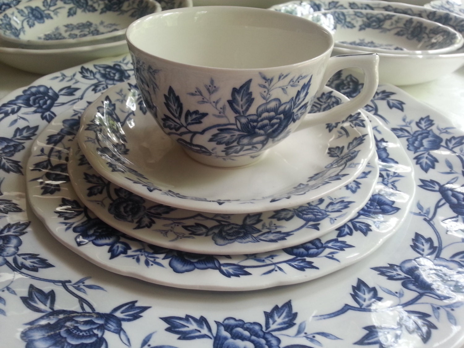 RESERVED 54 Piece Harmony House Ironstone Wisteria Dinnerware
