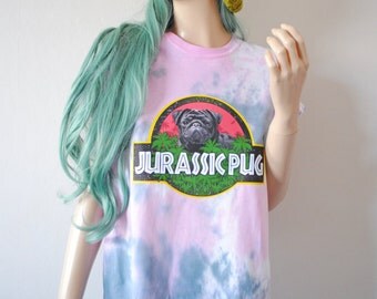 Jurassic Pug Tie Dye T-Shirt