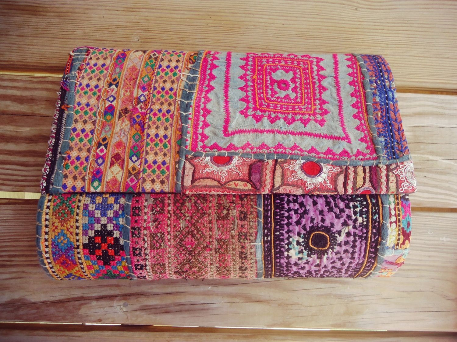 Afghan Clutch Bag Hand embroidery Vintage Clutch by ZamarutJewel