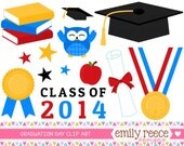 50% OFF - Graduation Cap Graduate School Tassle Owl Cute Clip Art - Commercial Use - Scrapbooking Invitations Cards - Instant Download Il_170x135