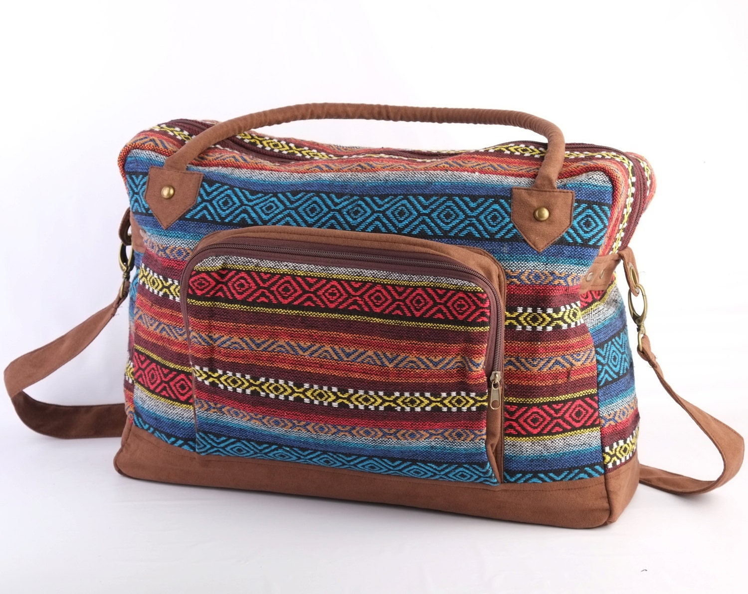 Southwestern Overnight Travel Bag Carry on Weekender Bag Woven